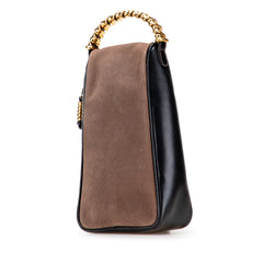 Leather Velasquez Twist Top Handle Bag