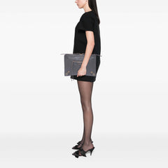 Goatskin Motocross Classic Metallic Edge Clutch