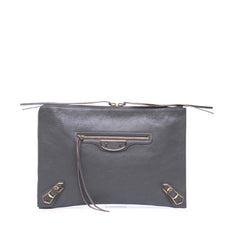 Goatskin Motocross Classic Metallic Edge Clutch