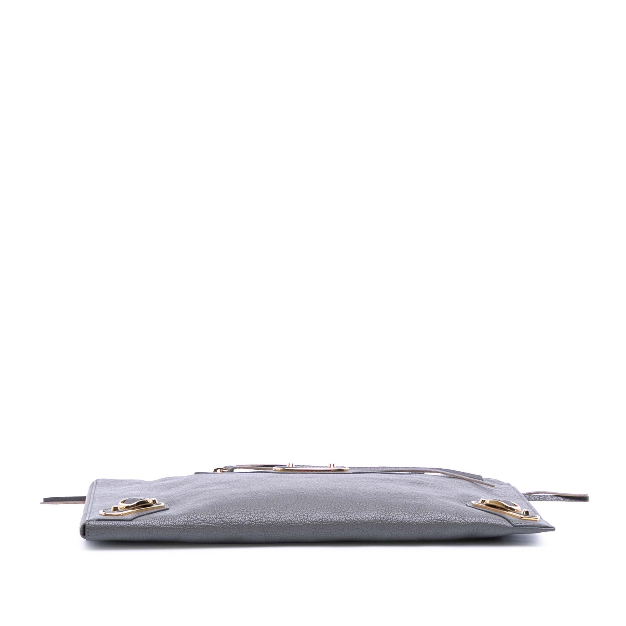 Goatskin Motocross Classic Metallic Edge Clutch
