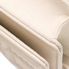 Small Ultra Matte Studded Calfskin Diorama Wallet on Chain