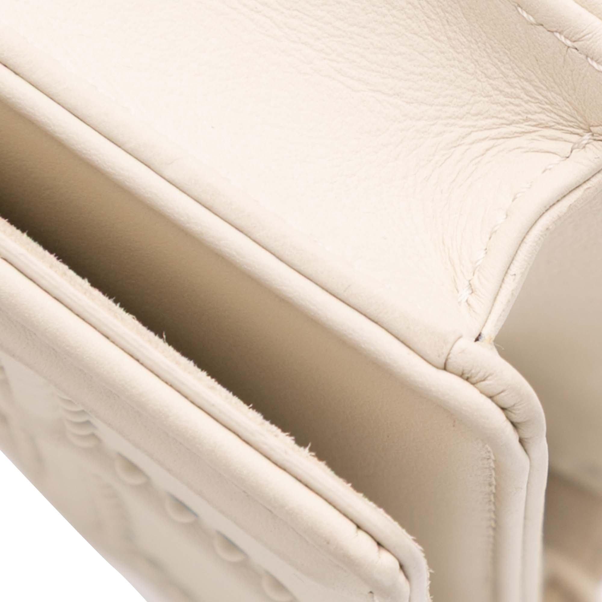 Small Ultra Matte Studded Calfskin Diorama Wallet on Chain