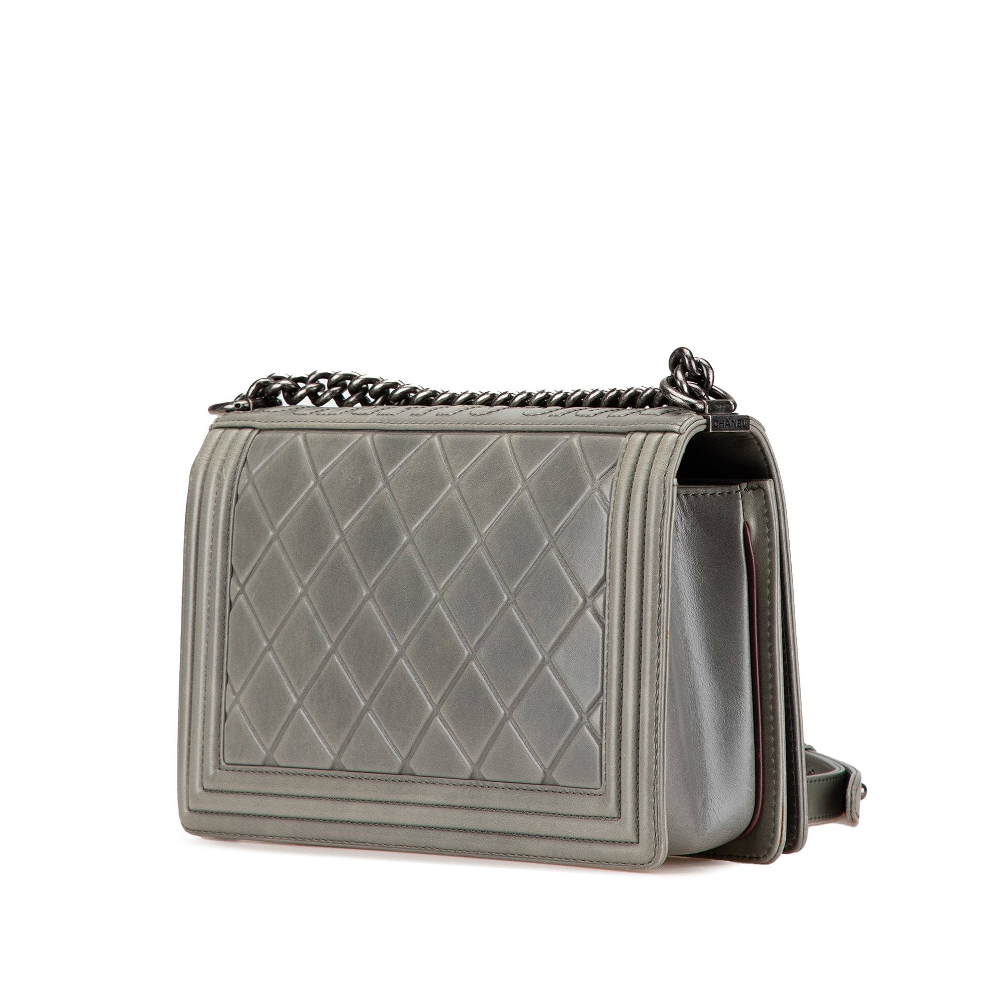Paris-Salzburg Large Embossed Calfskin Boy Flap