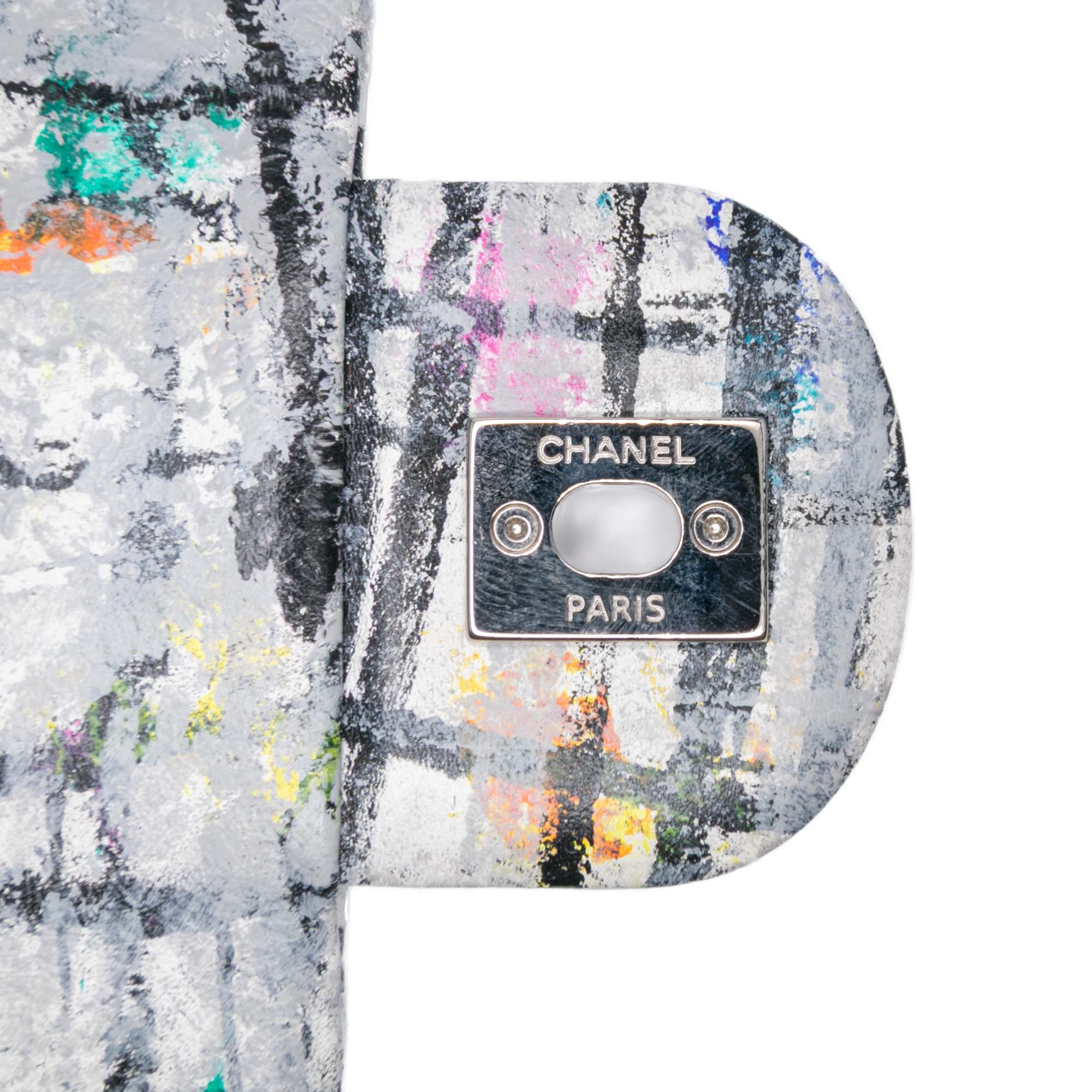 Medium Calfskin Hand Painted Graffiti Flap