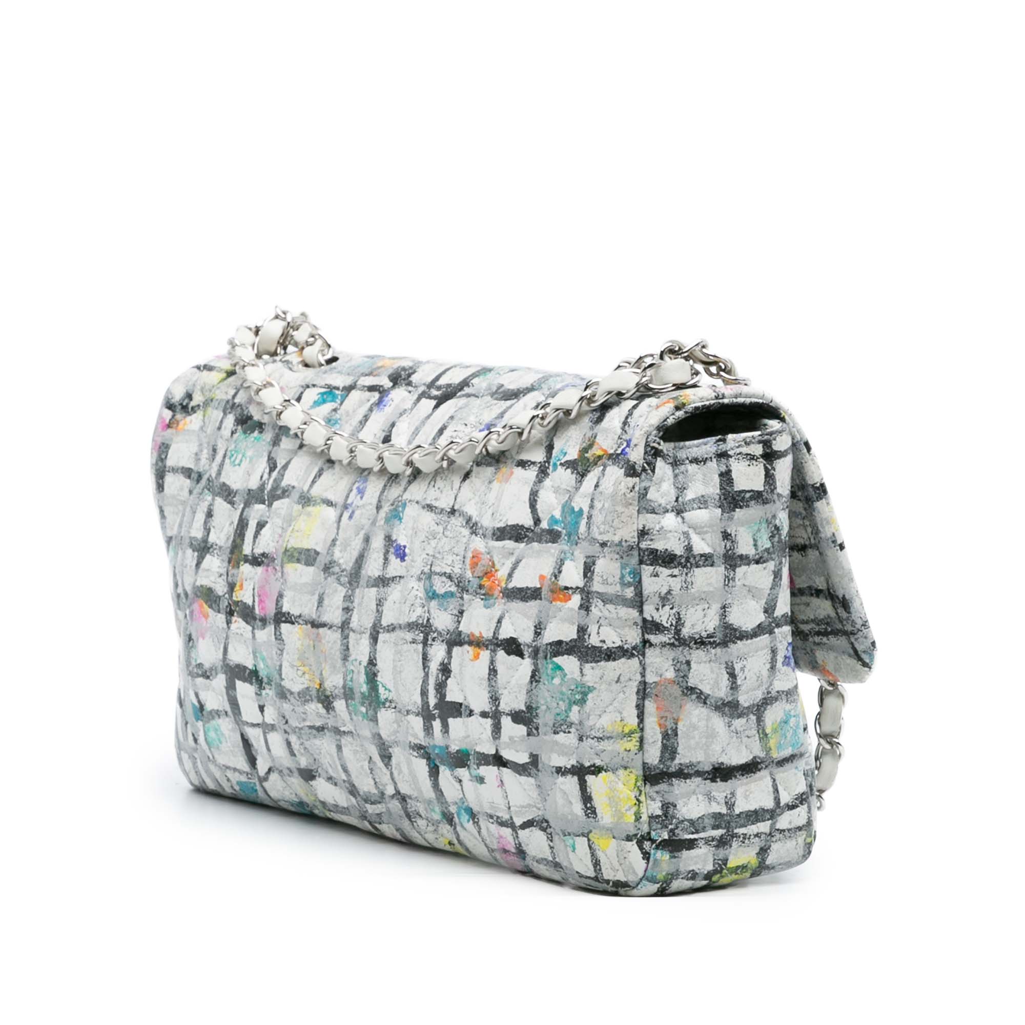 Medium Calfskin Hand Painted Graffiti Flap