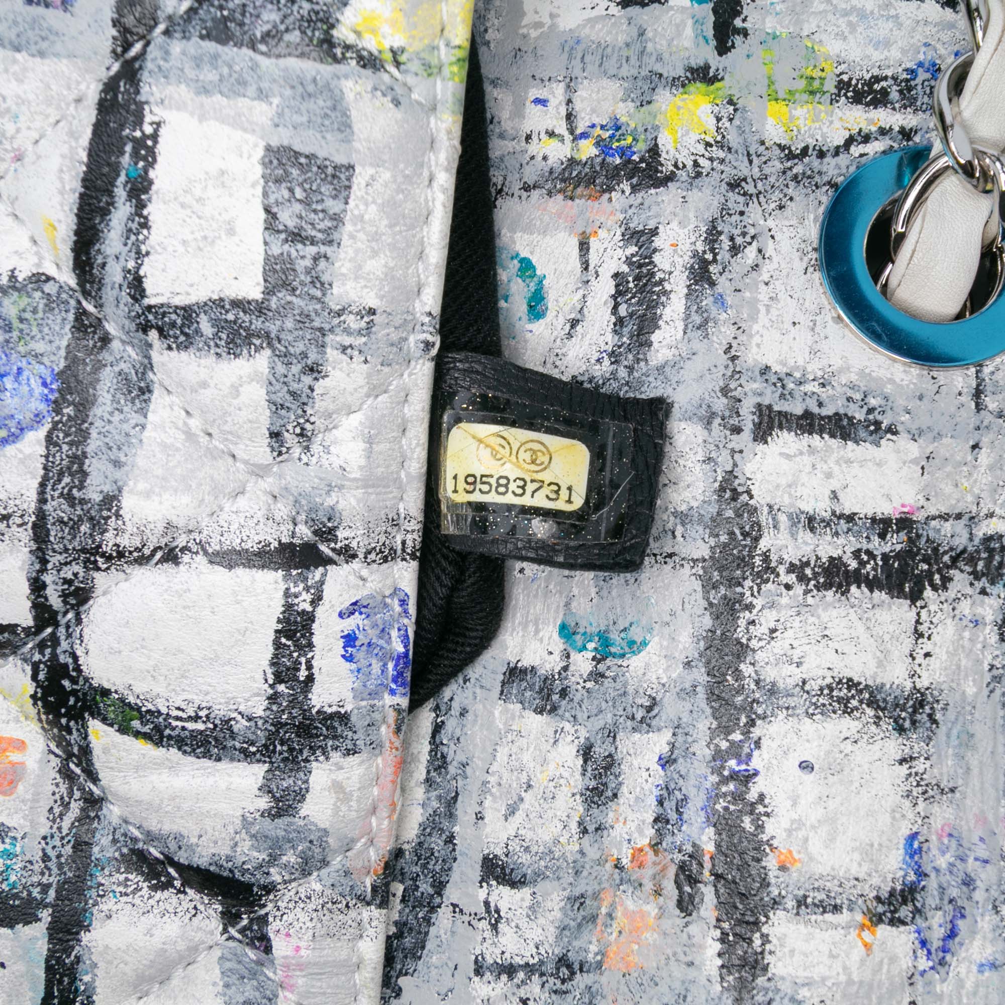 Medium Calfskin Hand Painted Graffiti Flap