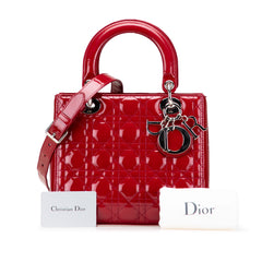Medium Patent Cannage Lady Dior