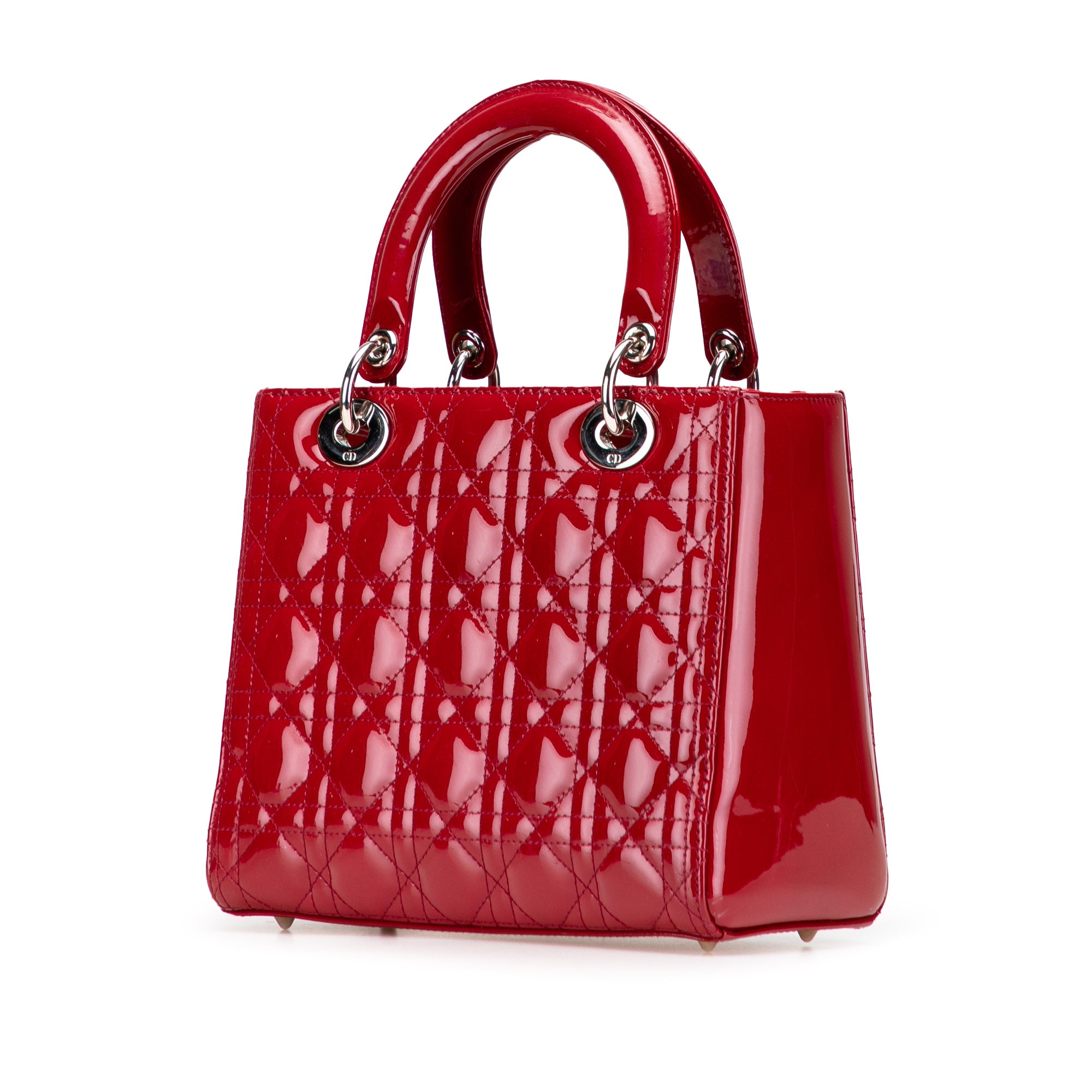 Medium Patent Cannage Lady Dior