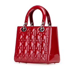 Medium Patent Cannage Lady Dior