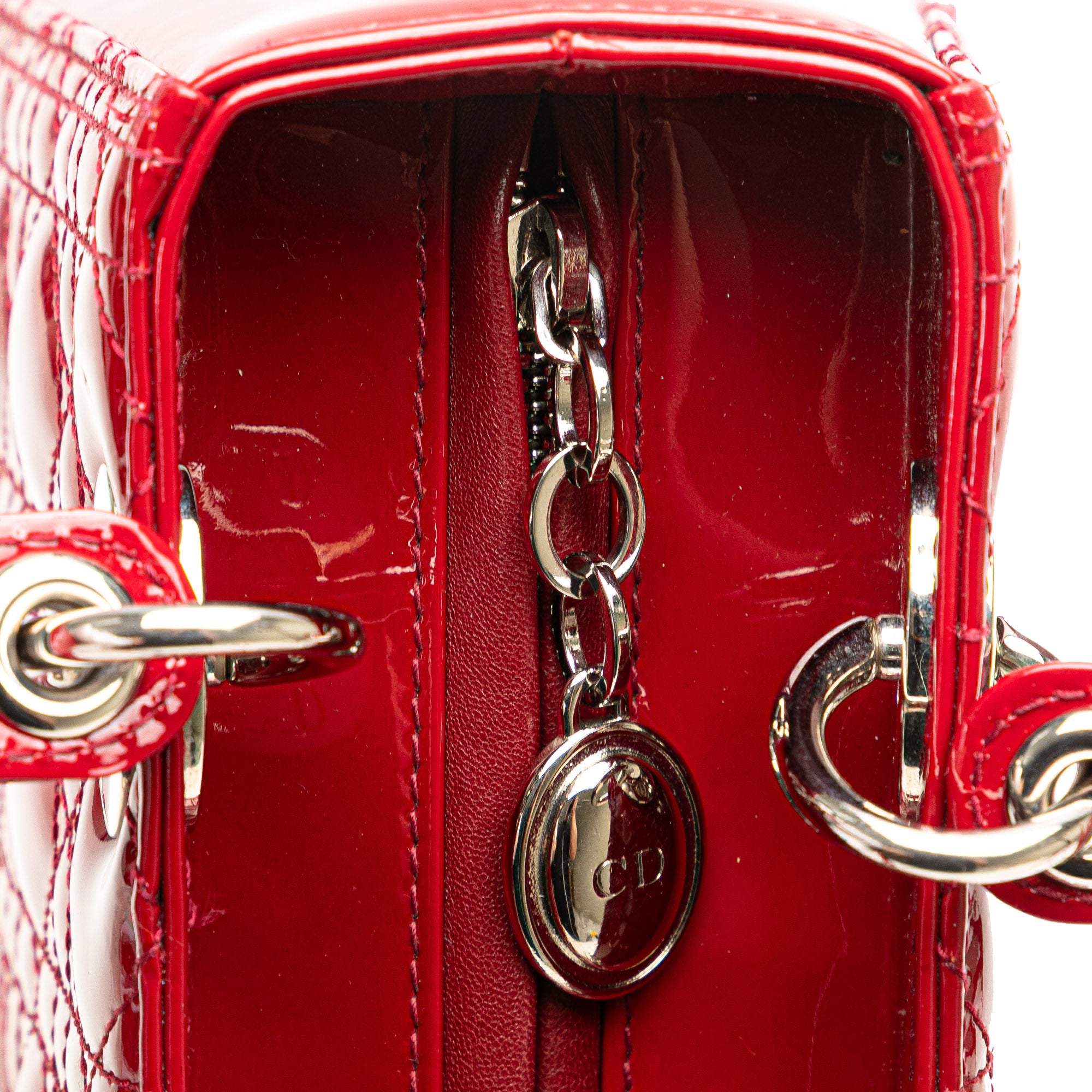 Medium Patent Cannage Lady Dior