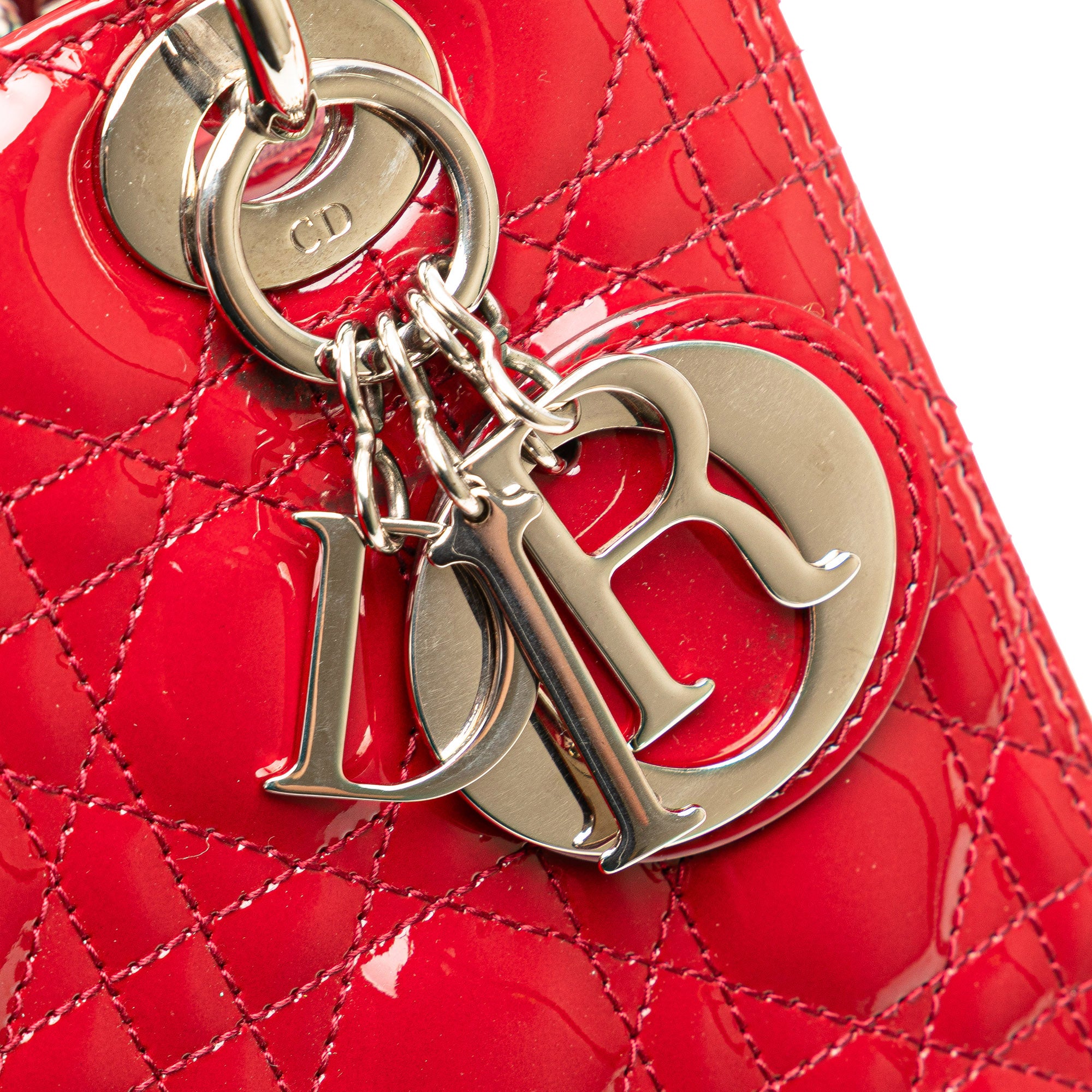 Medium Patent Cannage Lady Dior