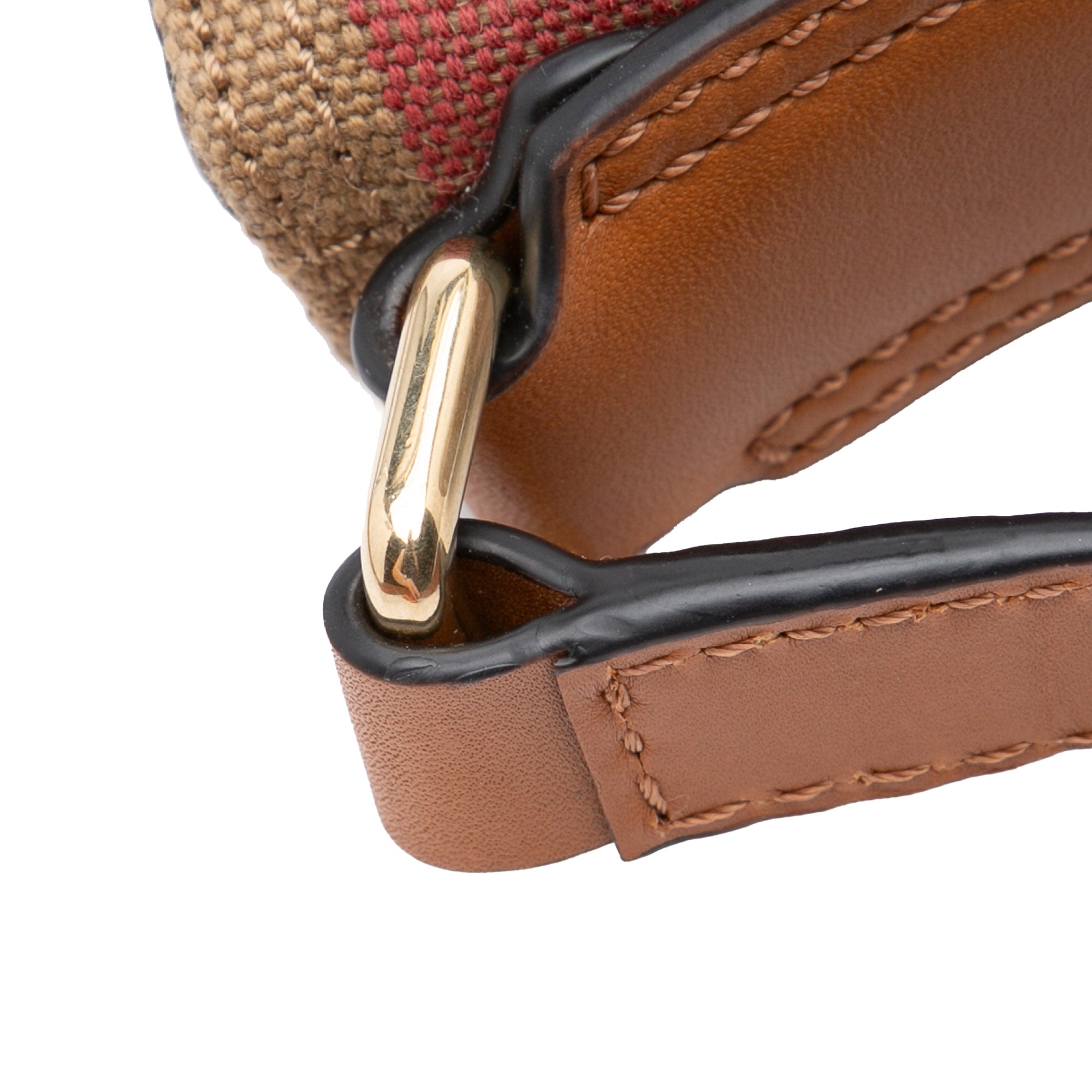 Mini Mega Check Canvas Ashby Tassel Bucket Bag