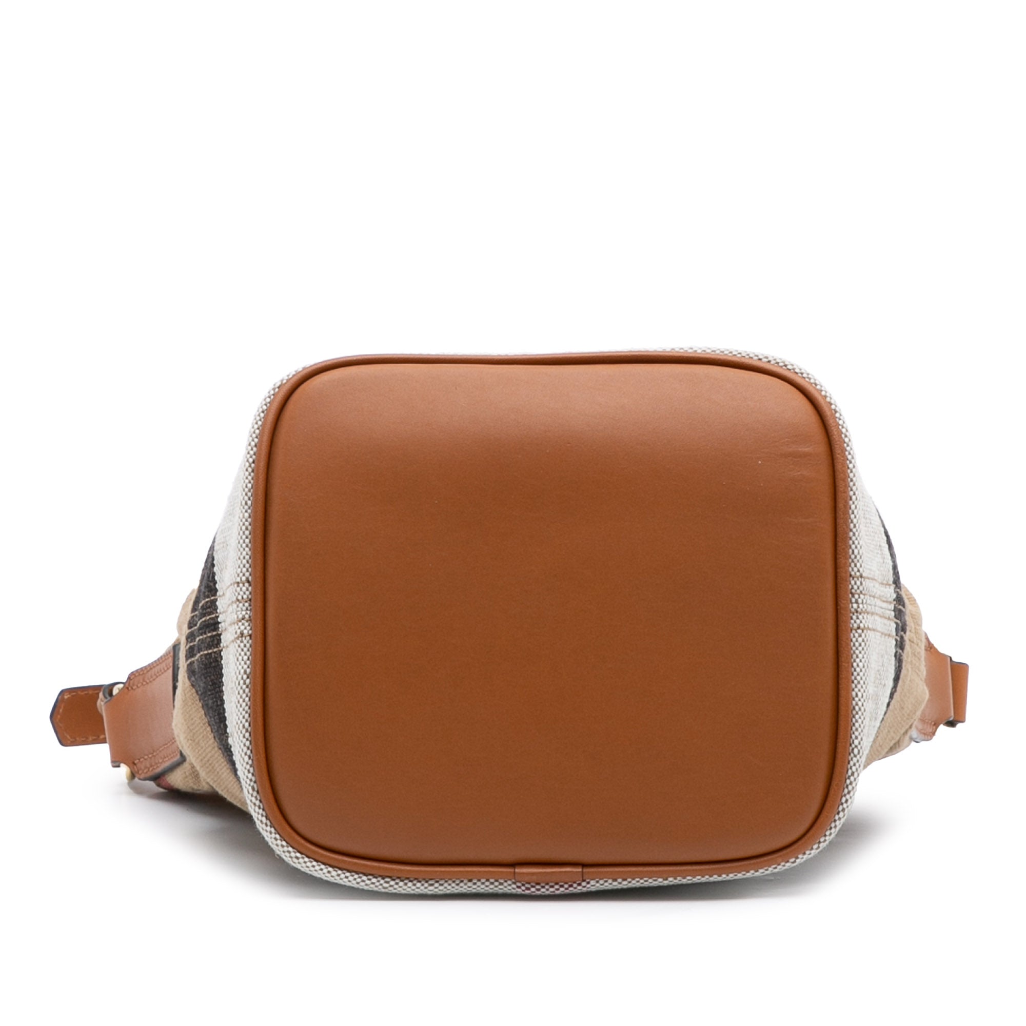 Mini Mega Check Canvas Ashby Tassel Bucket Bag