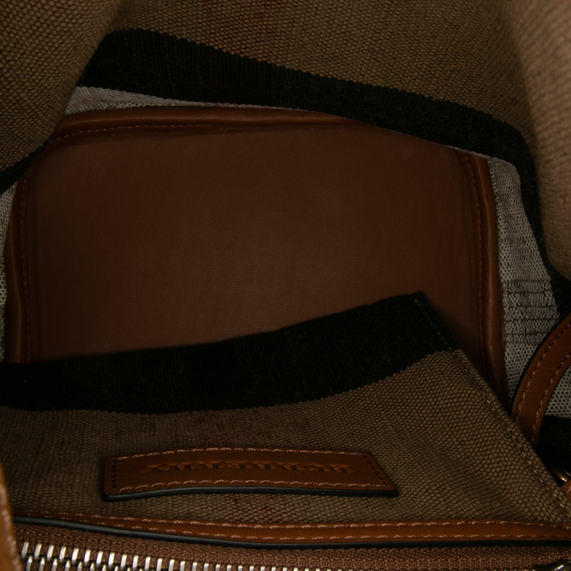 Mini Mega Check Canvas Ashby Tassel Bucket Bag