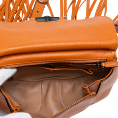 Small Leather Bamboo Nouveau Fringe Crossbody