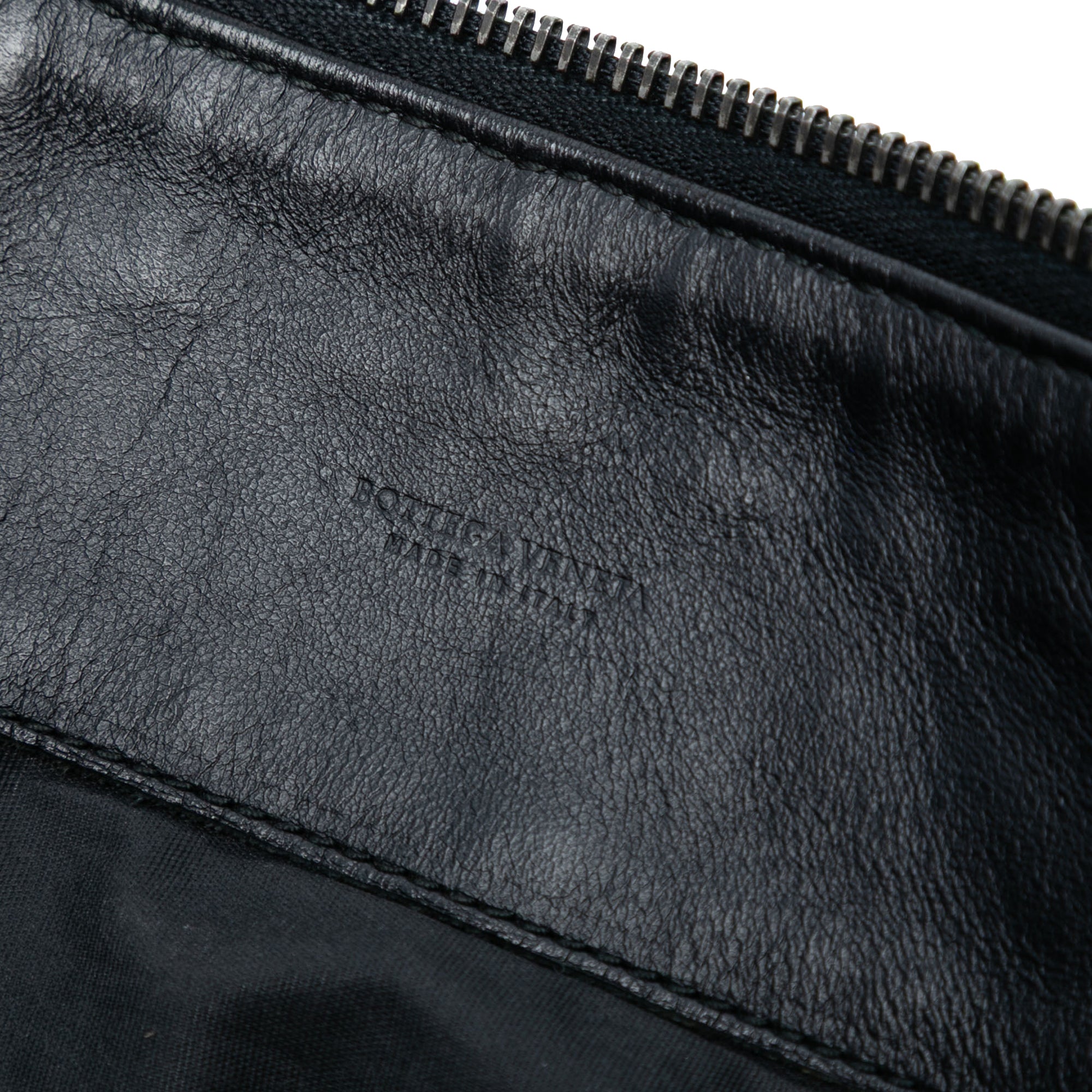 Leather Intrecciato Clutch