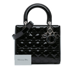 Medium Patent Cannage Lady Dior