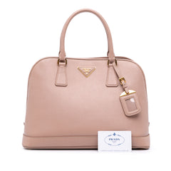 Medium Saffiano Lux Open Promenade Satchel
