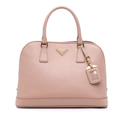 Medium Saffiano Lux Open Promenade Satchel