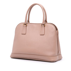Medium Saffiano Lux Open Promenade Satchel
