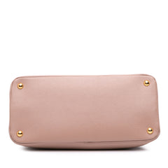 Medium Saffiano Lux Open Promenade Satchel