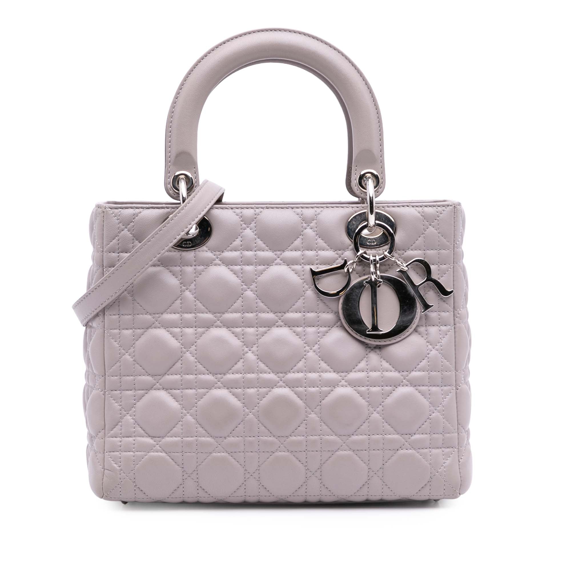 Medium Lambskin Cannage Lady Dior