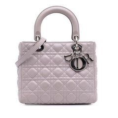 Medium Lambskin Cannage Lady Dior