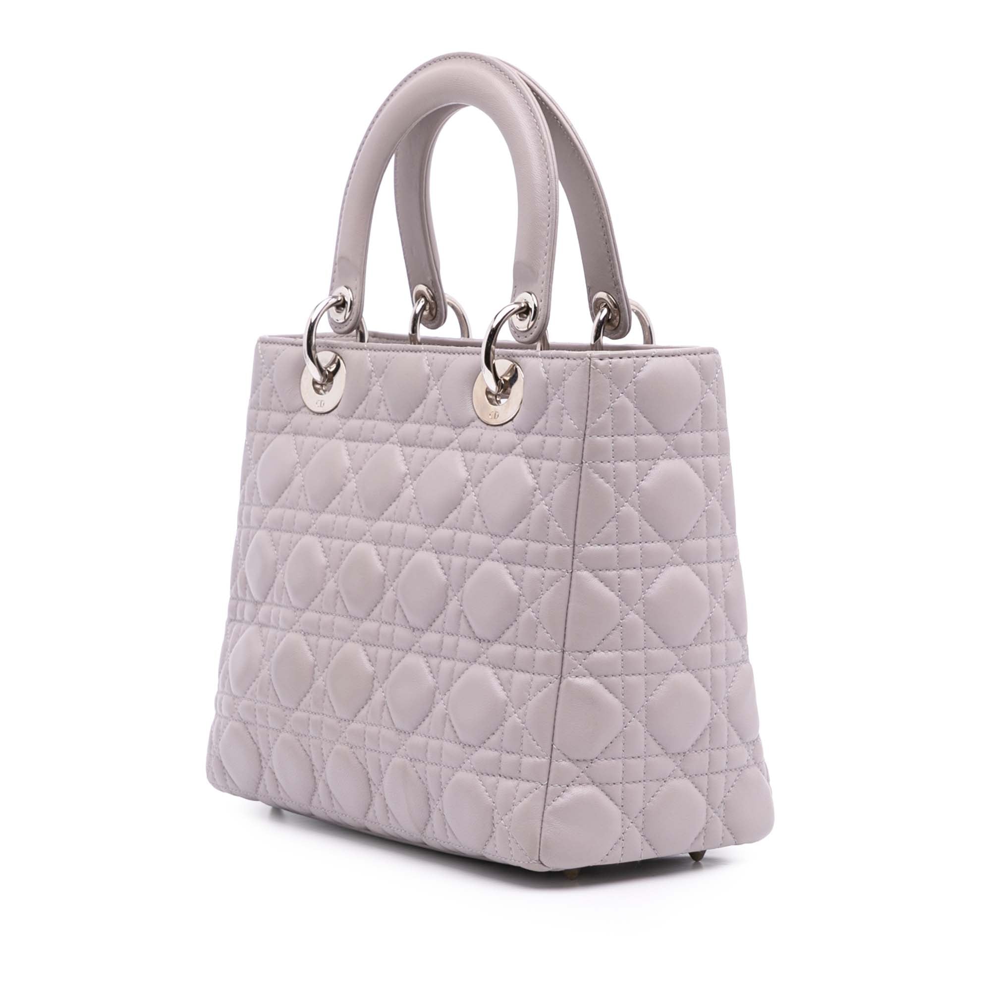 Medium Lambskin Cannage Lady Dior