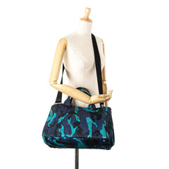 Canvas Camouflage Canapa Logo Satchel