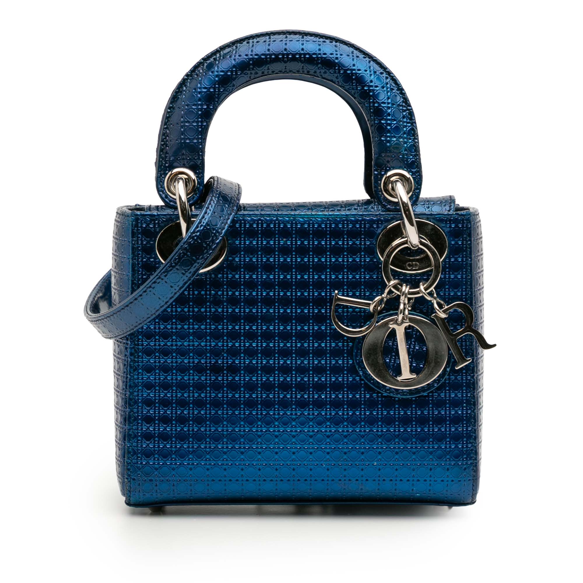 Mini Metallic Patent Microcannage Lady Dior