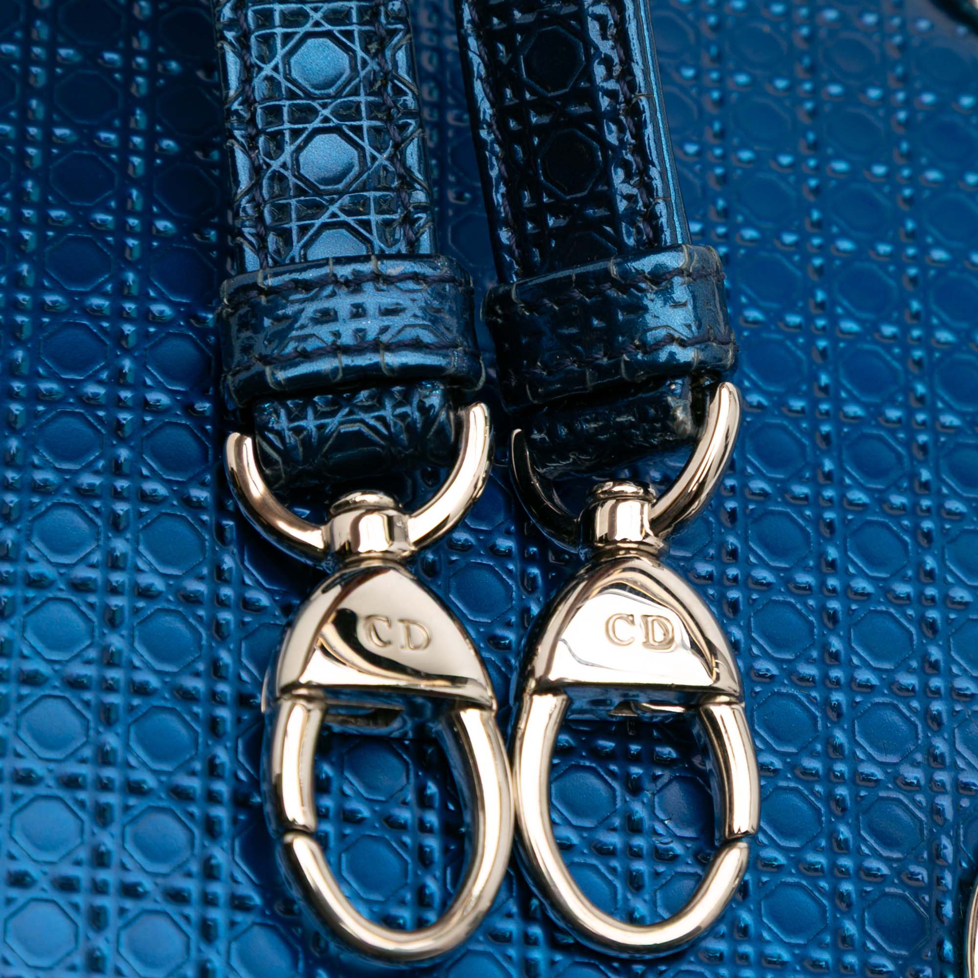 Mini Metallic Patent Microcannage Lady Dior