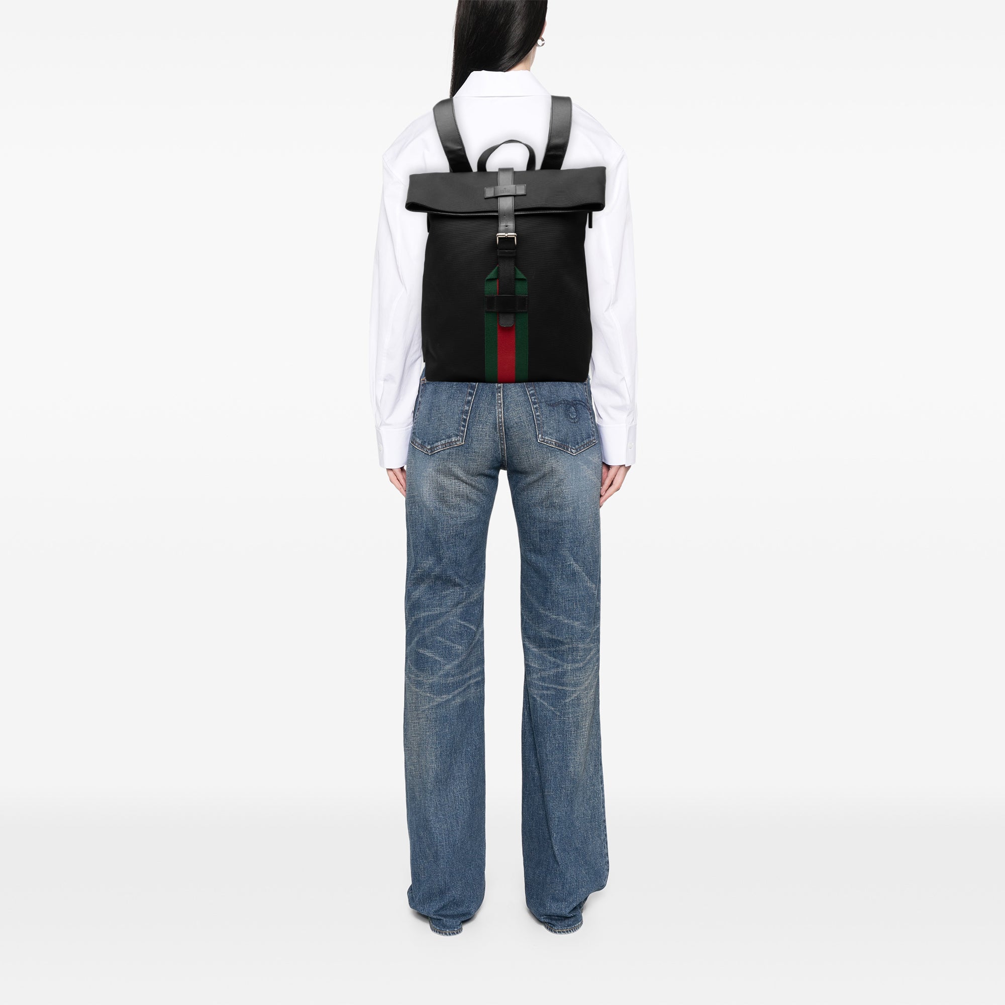 Canvas Techno Web Fold Over Backpack