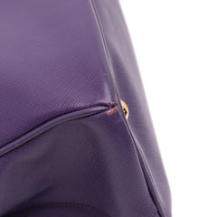 Large Saffiano Lux Galleria Double Zip Satchel