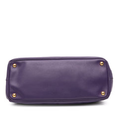 Large Saffiano Lux Galleria Double Zip Satchel