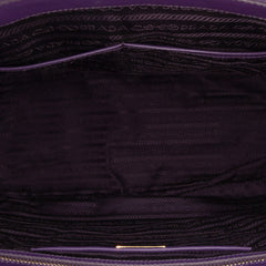 Large Saffiano Lux Galleria Double Zip Satchel
