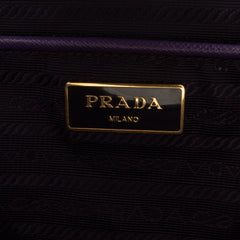 Large Saffiano Lux Galleria Double Zip Satchel