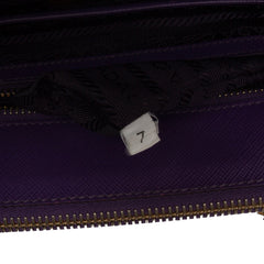 Large Saffiano Lux Galleria Double Zip Satchel
