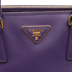 Large Saffiano Lux Galleria Double Zip Satchel