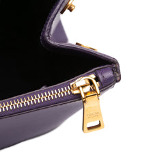 Large Saffiano Lux Galleria Double Zip Satchel