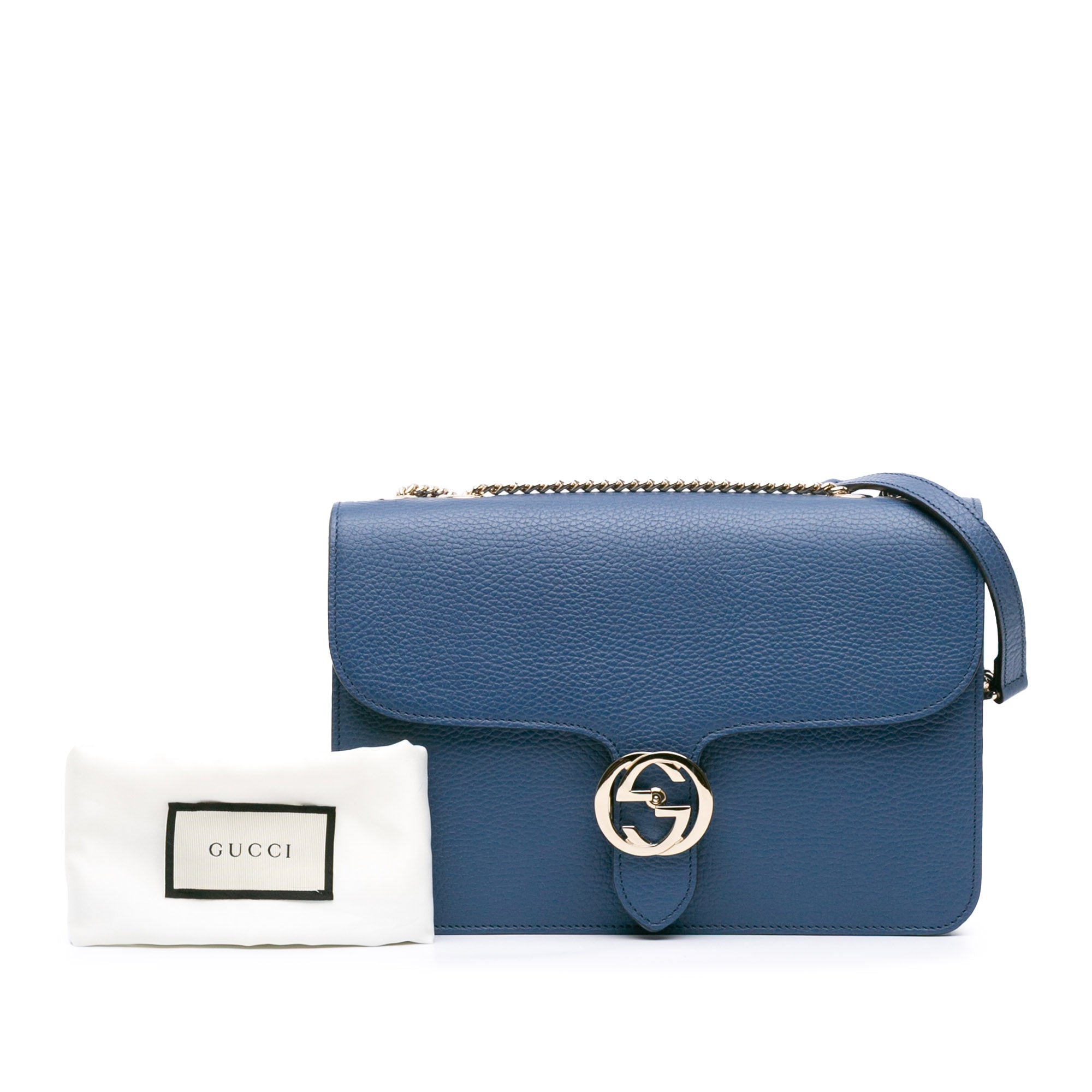Medium Dollar Calfskin Interlocking G Crossbody