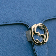 Medium Dollar Calfskin Interlocking G Crossbody
