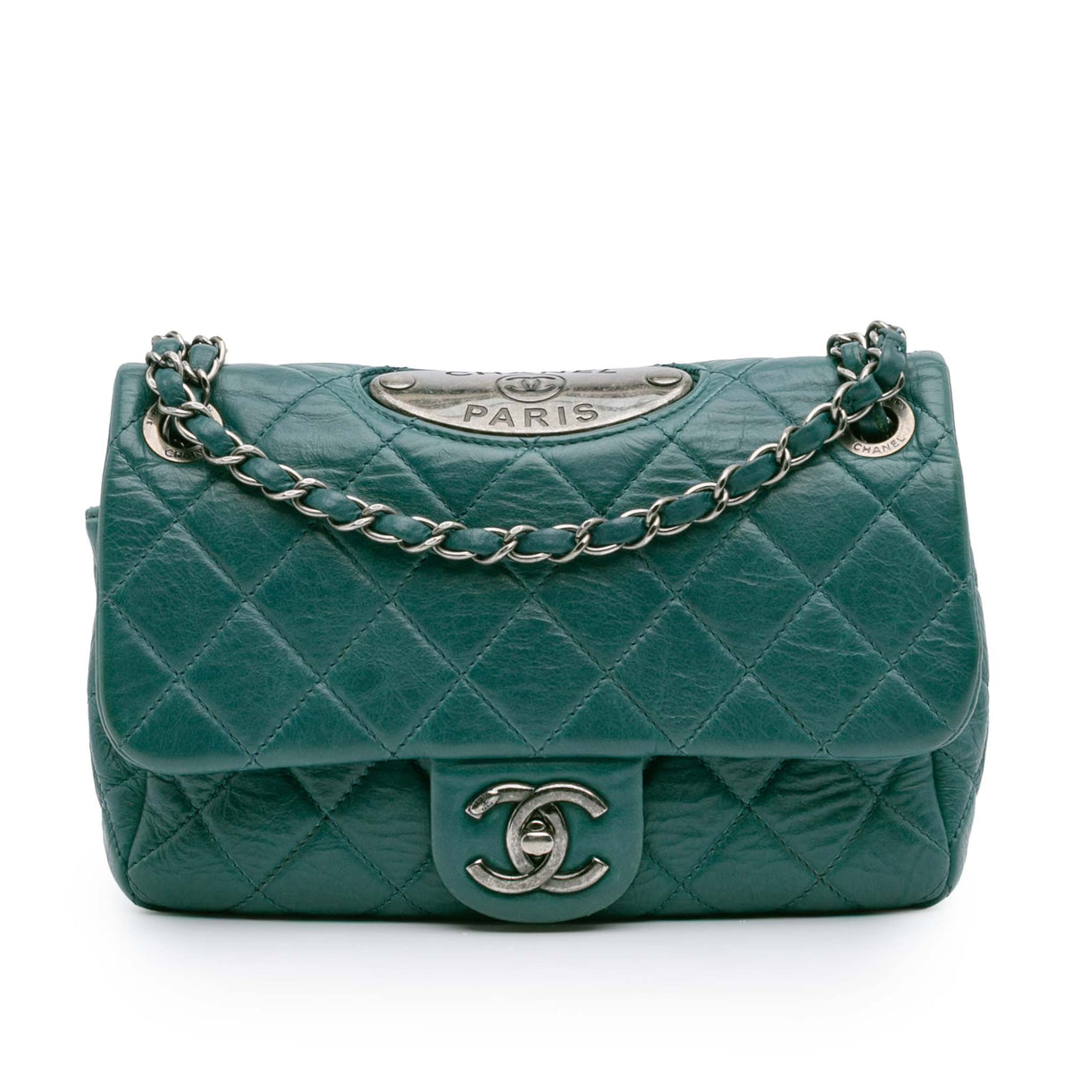 Paris Dallas CC Quilted Calfskin Double Flap
