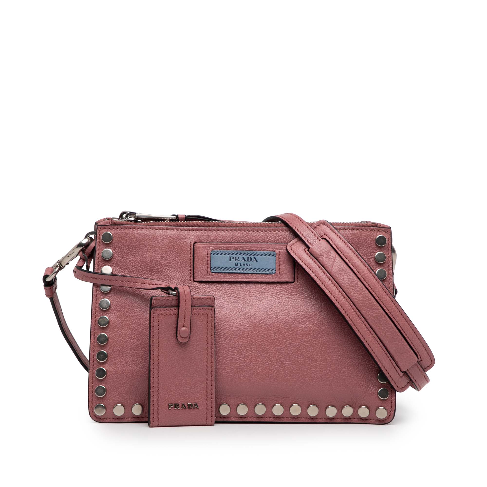 Glace Calf Studded Etiquette Crossbody