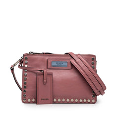 Glace Calf Studded Etiquette Crossbody