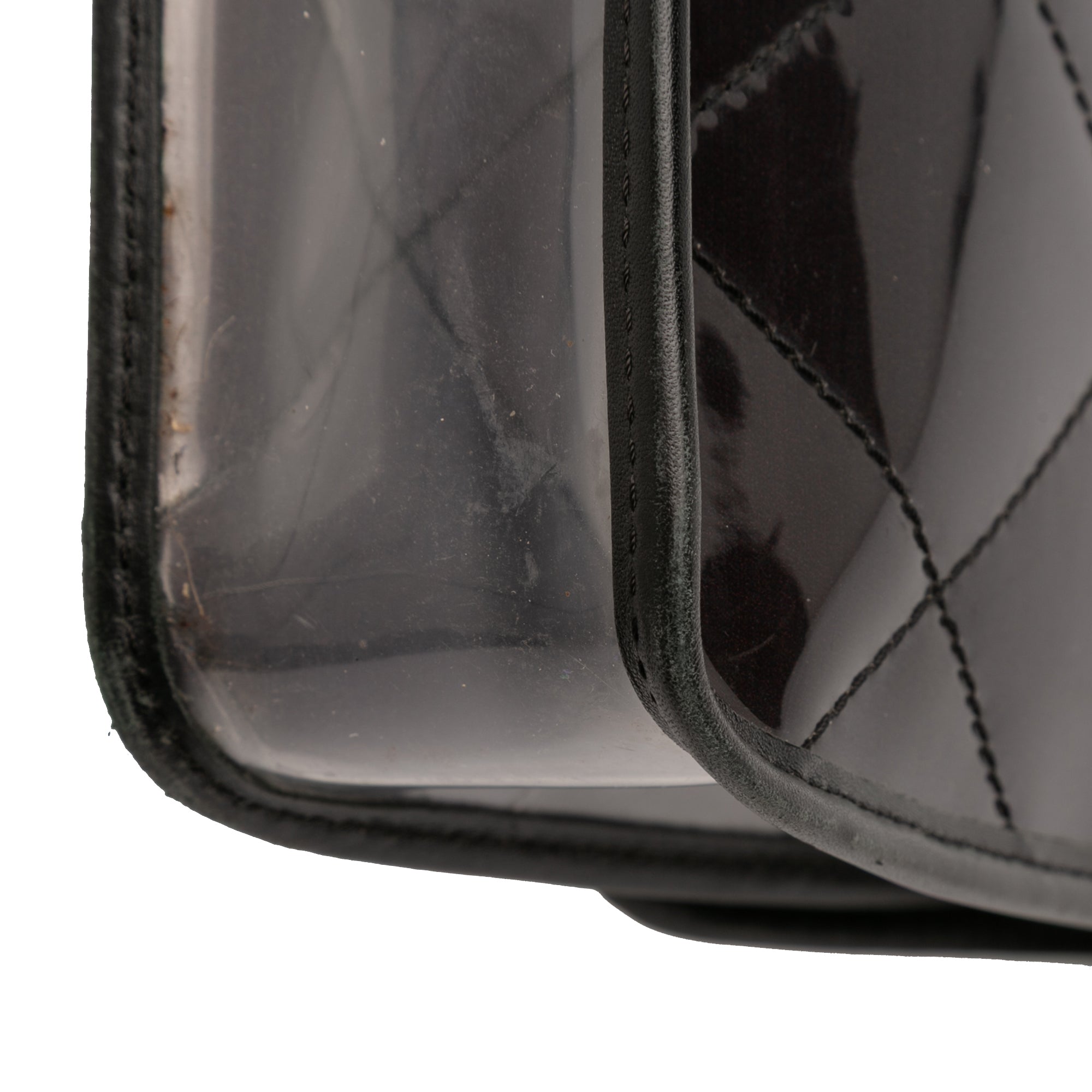 Stitched PVC and Calfskin Naked Flap