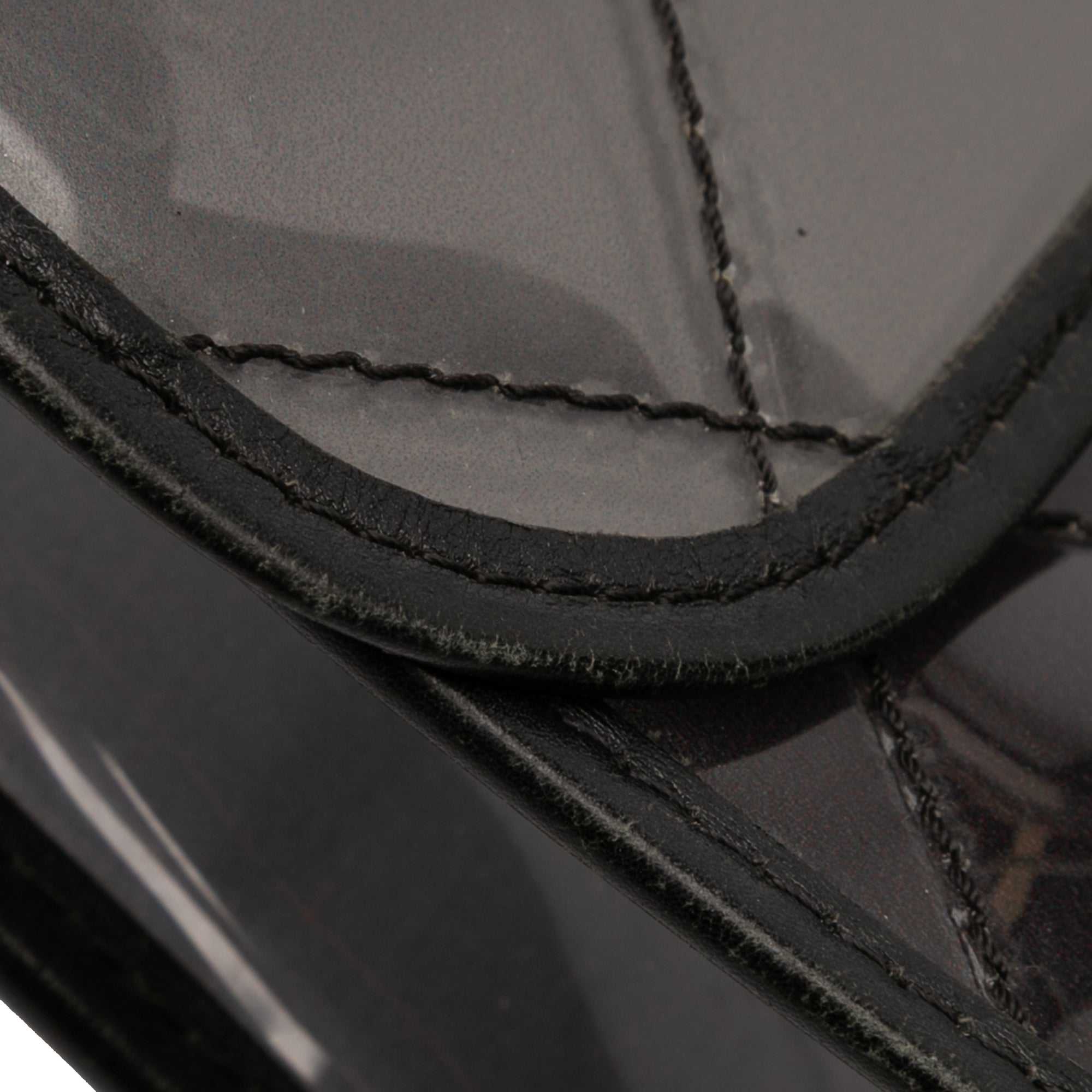 Stitched PVC and Calfskin Naked Flap