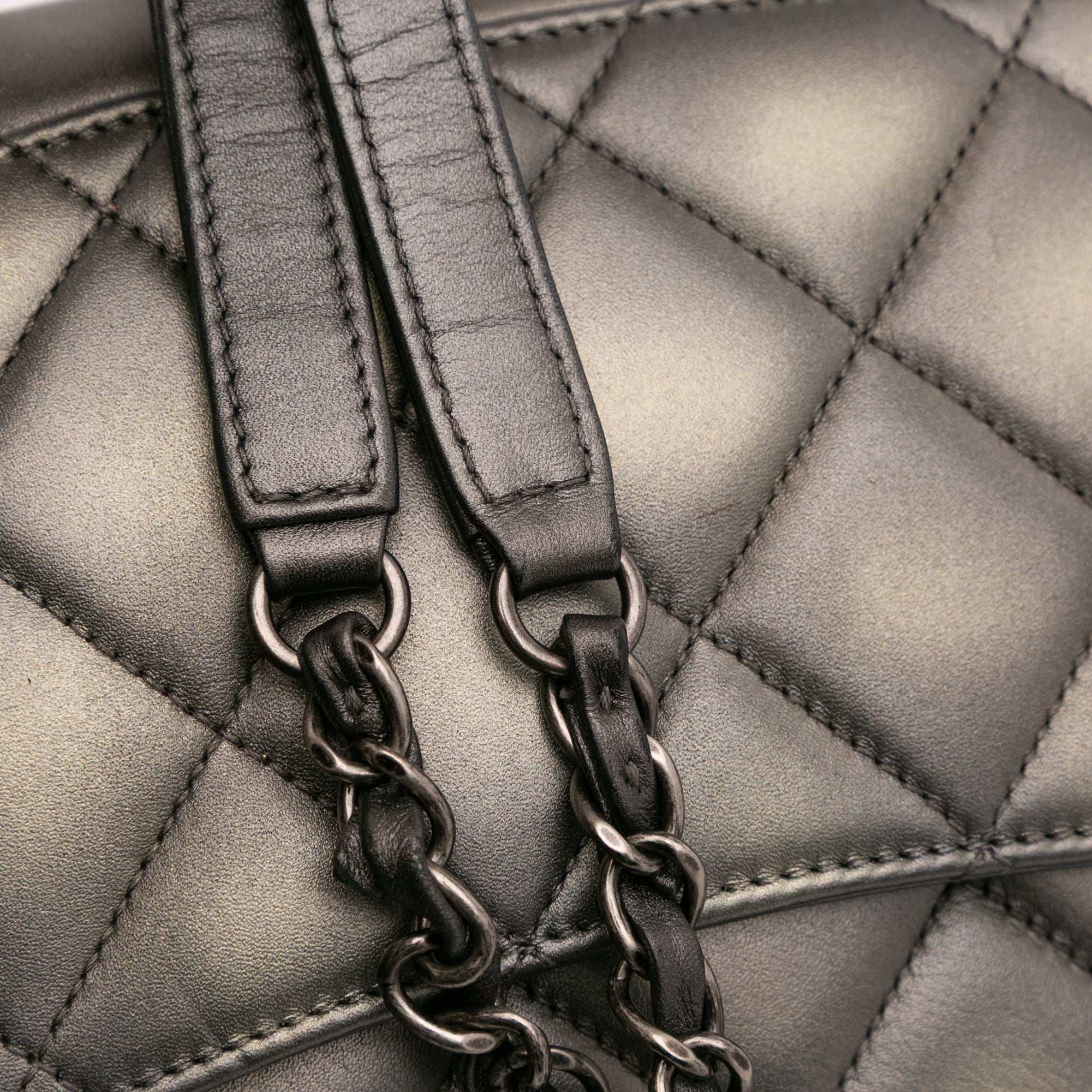 Quilted Metallic Lambskin Trendy CC Flap