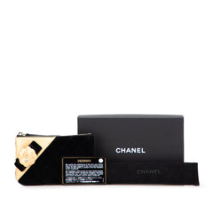 CC Quilted Velvet Camellia Pouch