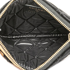 CC Quilted Velvet Camellia Pouch