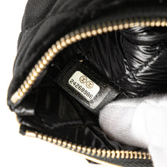 CC Quilted Velvet Camellia Pouch